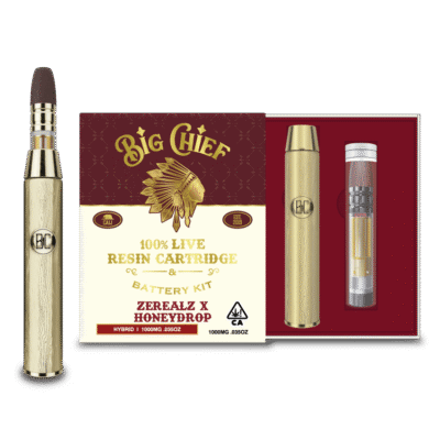 Big Chief Zerealz x Honeydrop Live Resin Cartridge & Battery 1g hybrid