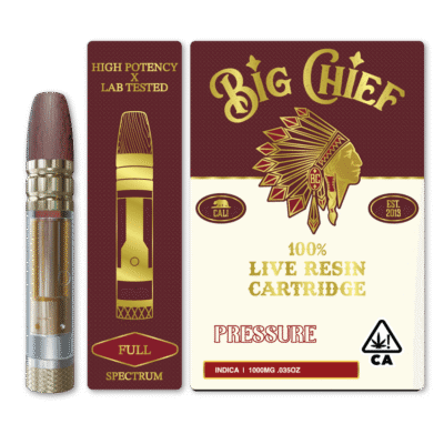 Big Chief Pressure Live Resin Cartridge 1g indica