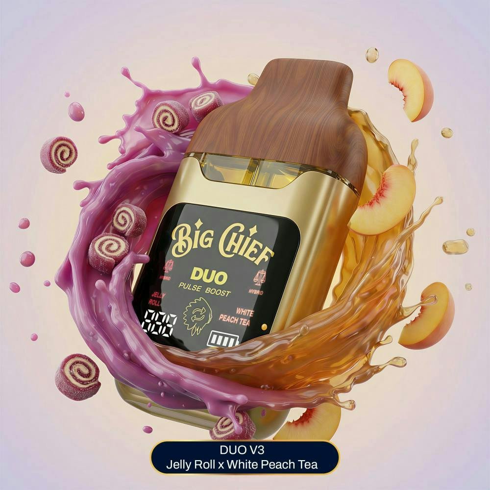Big Chief Jelly Roll x White Peach Tea V3 Disposable indica