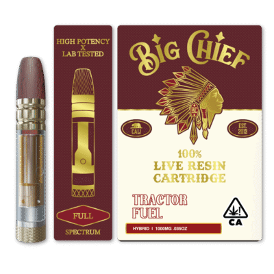 Big Chief Tractor Fuel Live Resin Cartridge 1g indica