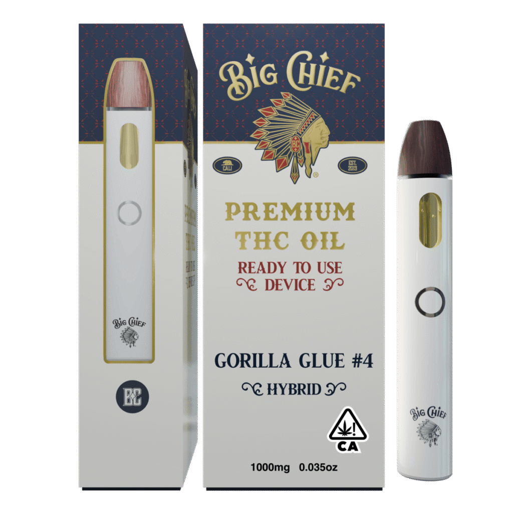 How to use Big Chief disposable vapes, Gorilla Glue 4 1g pen shown