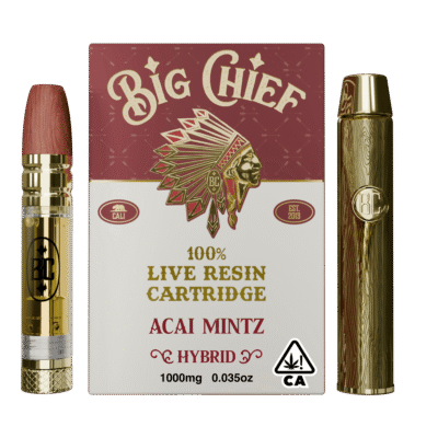 Big Chief Acai Mintz Live Resin Cartridge & Battery 1g hybrid