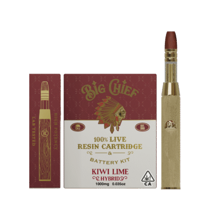 Big Chief Kiwi Lime Live Resin Cartridge & Battery 1g hybrid