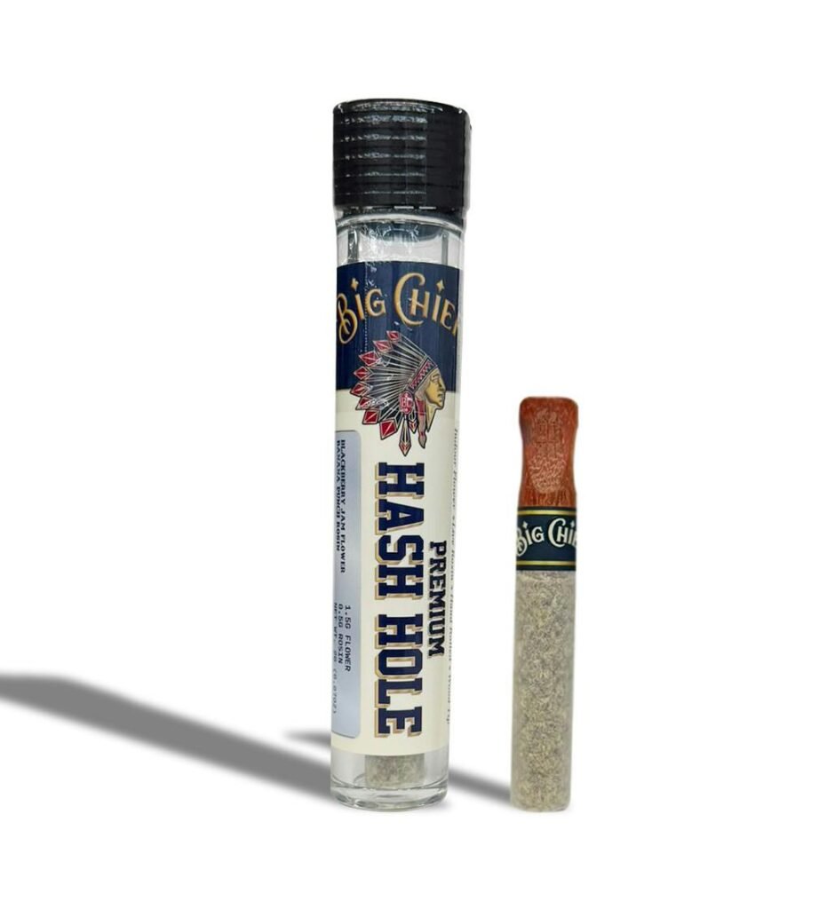 Big Chief pre rolls 2g Premium Hash Hole in Blackberry Jam x Banana Punch packaging