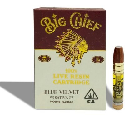 Big Chief Blue Velvet Live Resin Cartridge sativa