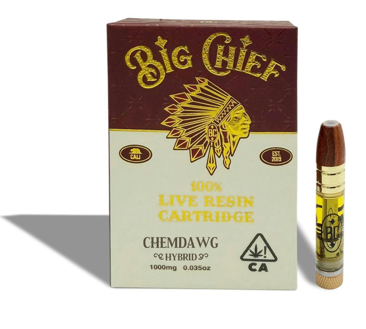 Big Chief Chemdawg Live Resin Cartridge hybrid